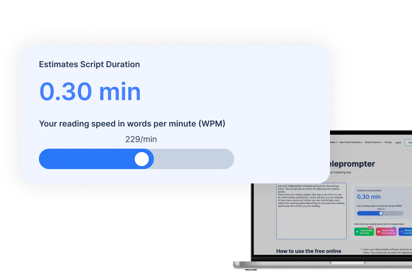 Words per minute tool calculate reading time for your script bigvu